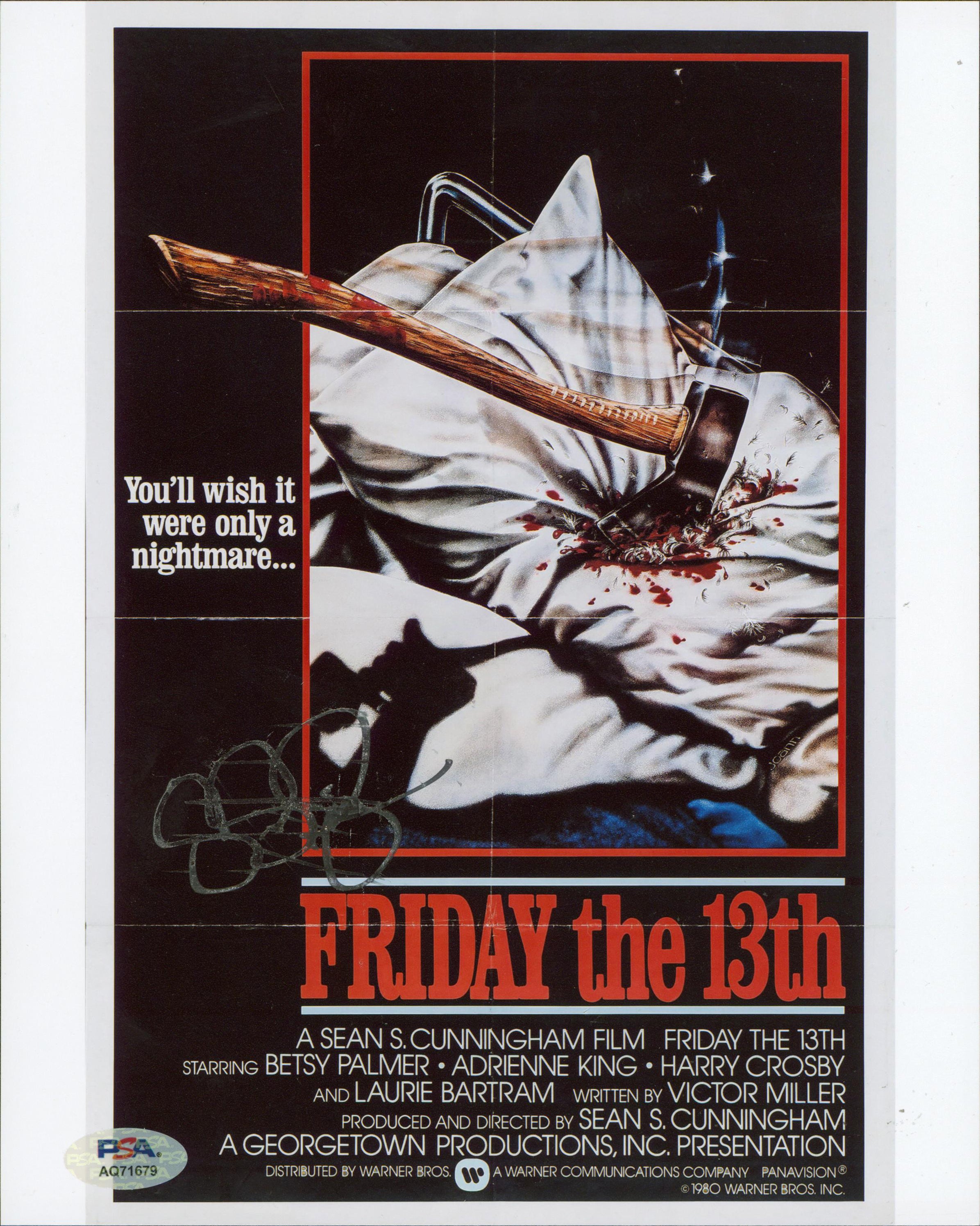 Sean Cunningham Friday The 13th Authentic Signed 8x10 Photo PSA/DNA #AQ71679