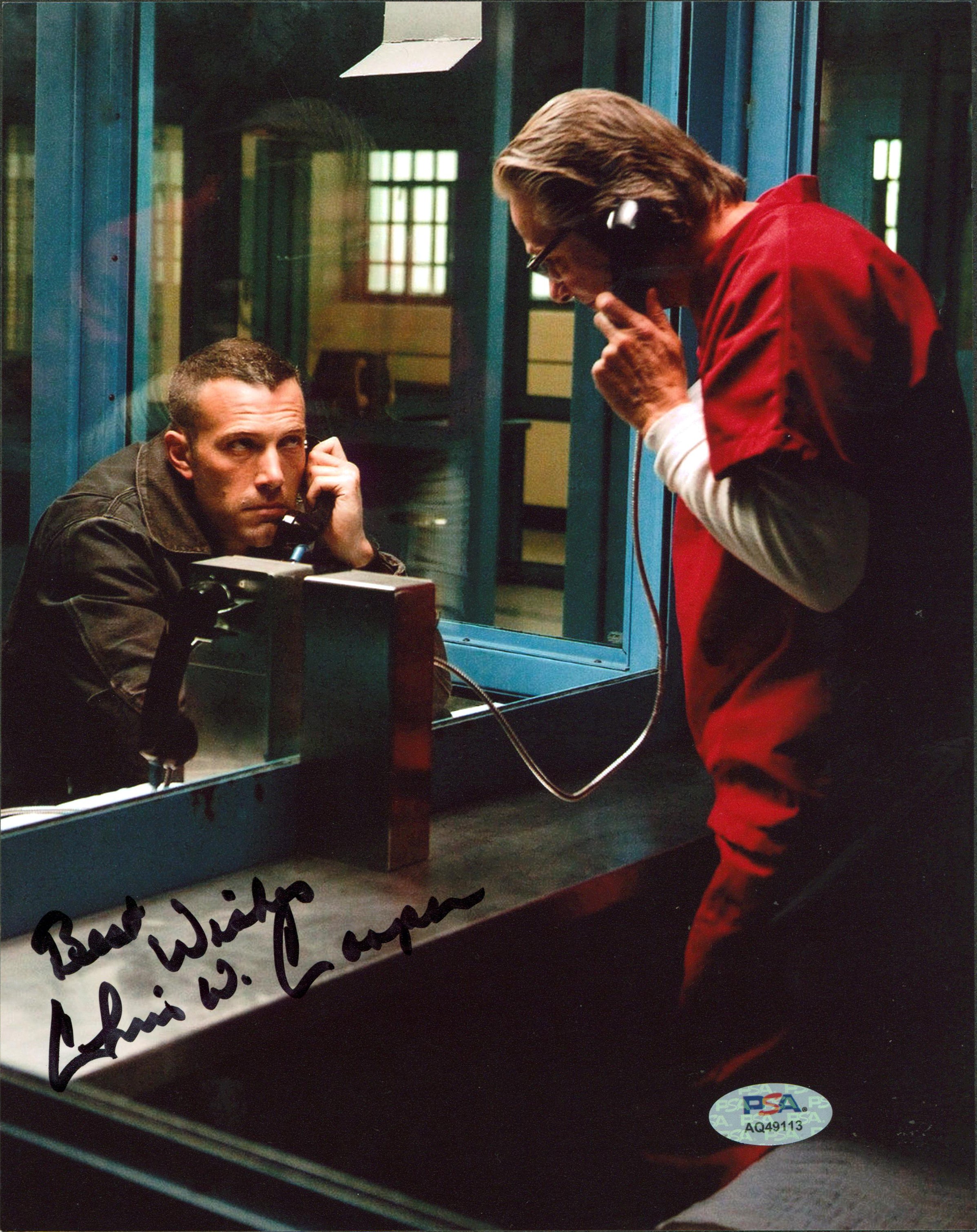 Chris Cooper The Town "w/Insc" Authentic Signed 8x10 Vertical Photo PSA #AQ49113