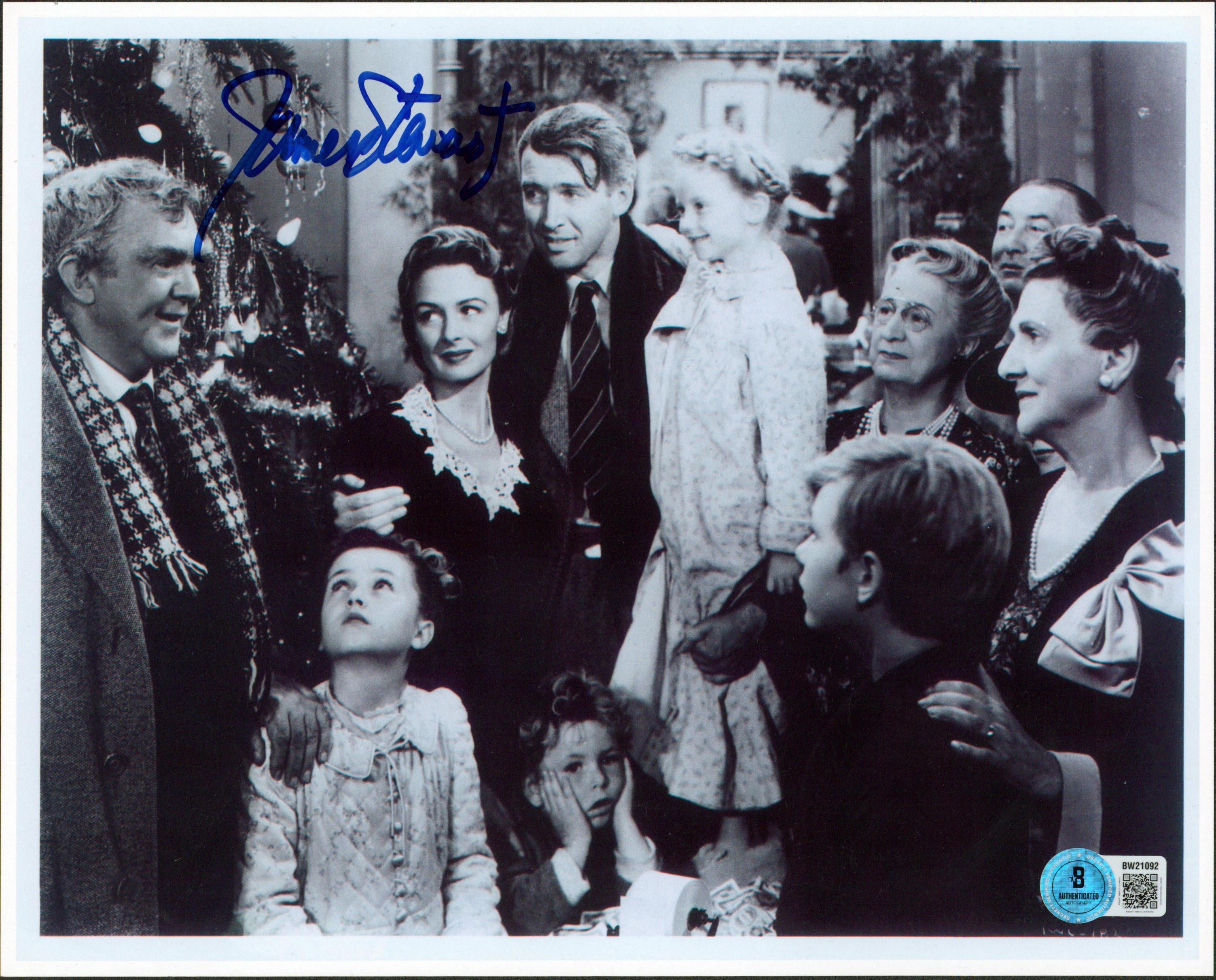 James Stewart It's a Wonderful Life Authentic Signed 8x10 Photo BAS #BW21092