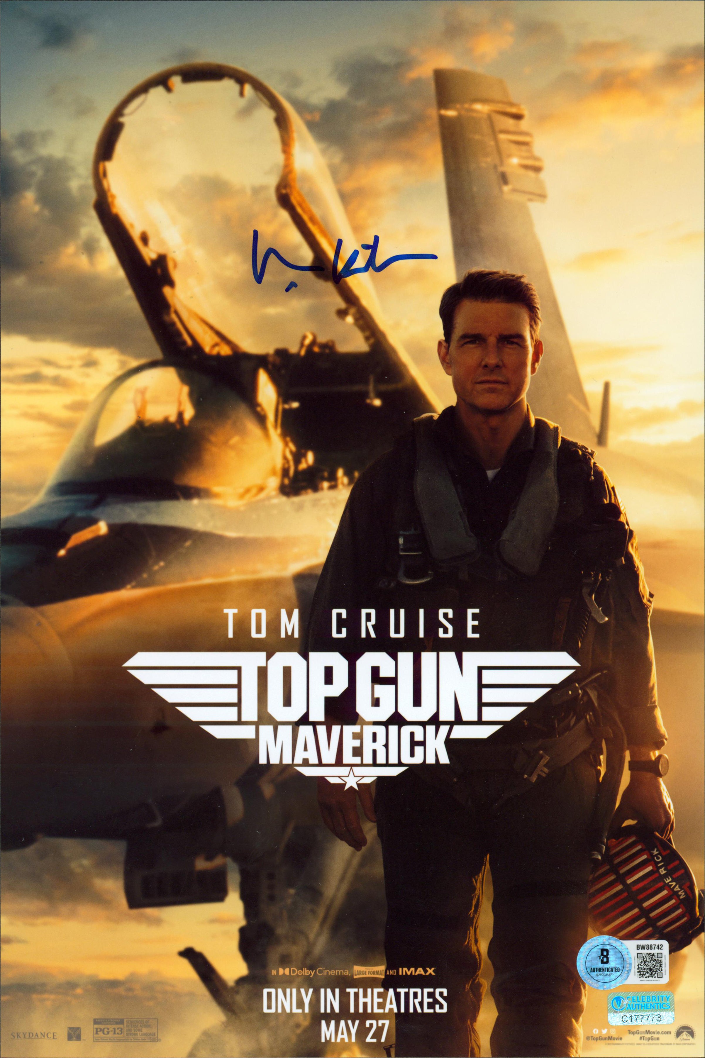 Val Kilmer Top Gun: Maverick Authentic Signed 8x12 Vertical Photo BAS #BW88742