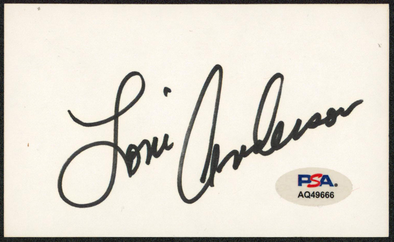 Loni Anderson WKRP in Cincinnati Authentic Signed 3x5 Index Card PSA #AQ49666