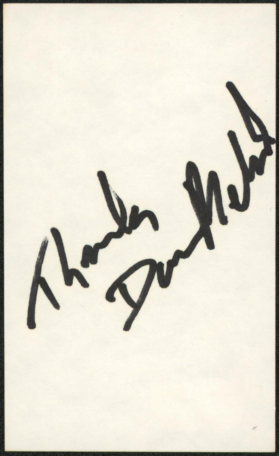 Daniel Melnick All That Jazz Authentic Signed 3x5 Index Card BAS #BW71055