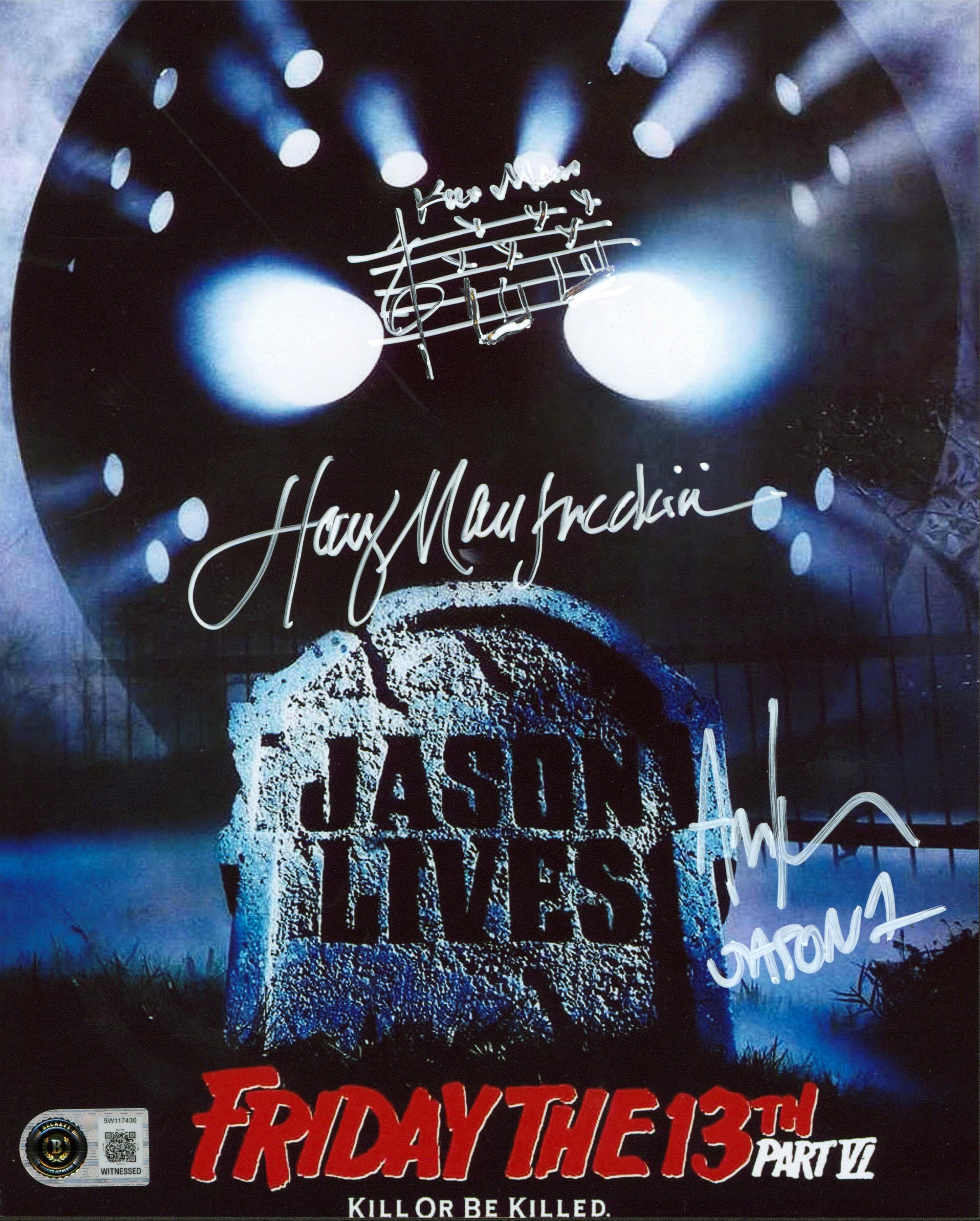 Ari Lehman & Harry Manfredini Friday The 13th Signed 8x10 Photo BAS W #5W117430