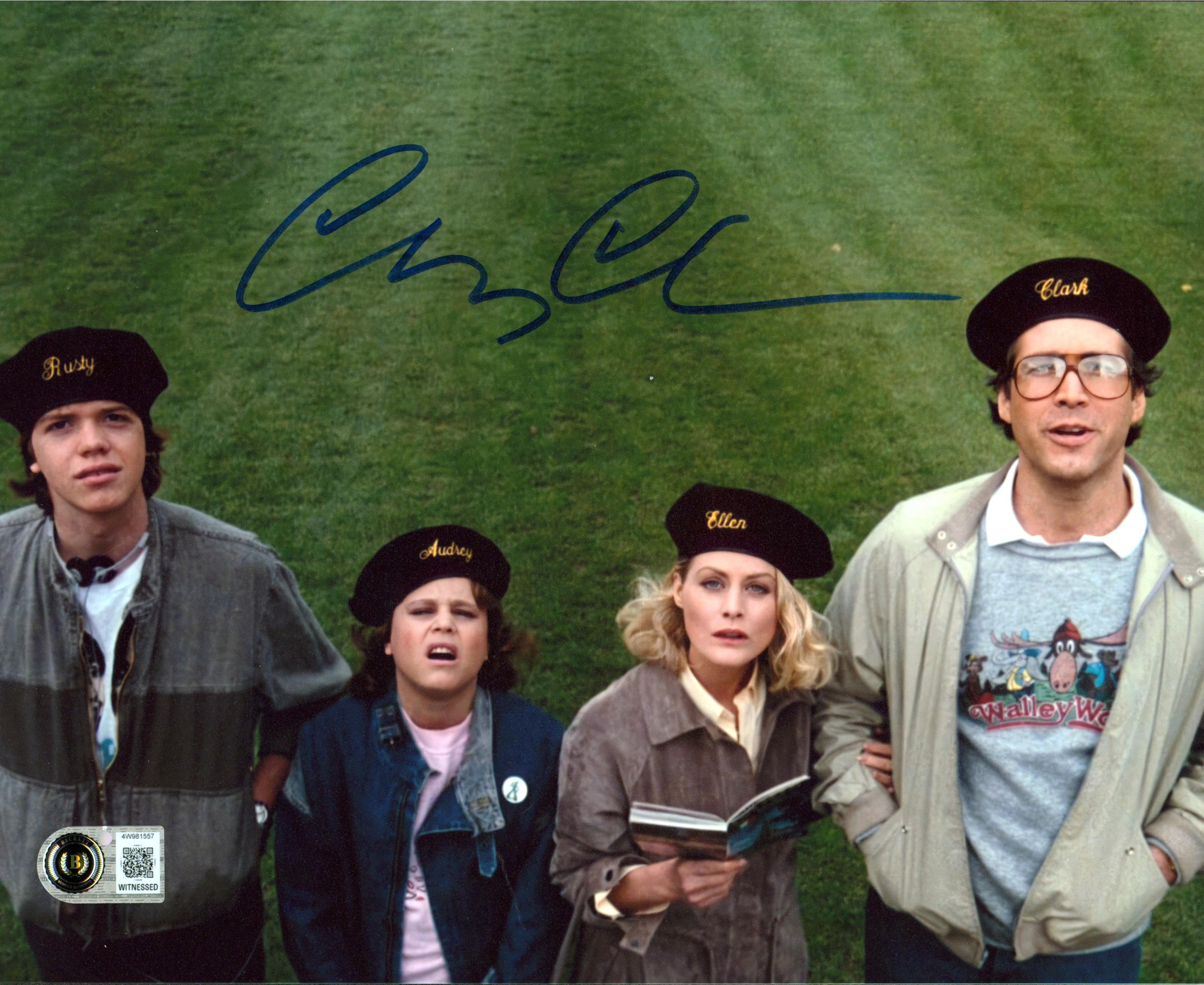 Chevy Chase European Vacation Signed 8x10 Horizontal Family Photo BAS Witnessed
