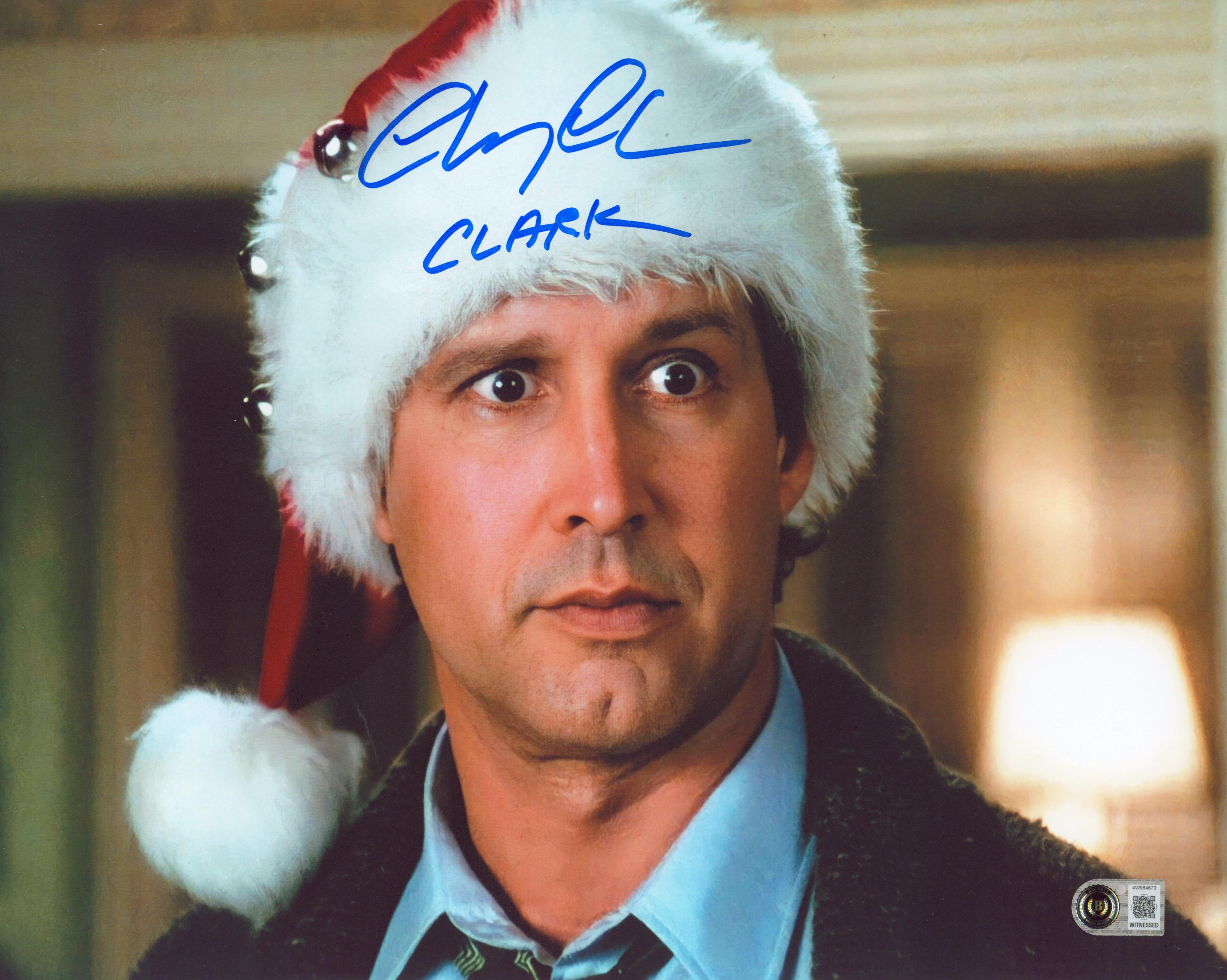 Chevy Chase Christmas Vacation "Clark" Signed 11x14 Photo BAS Witness #4W984673
