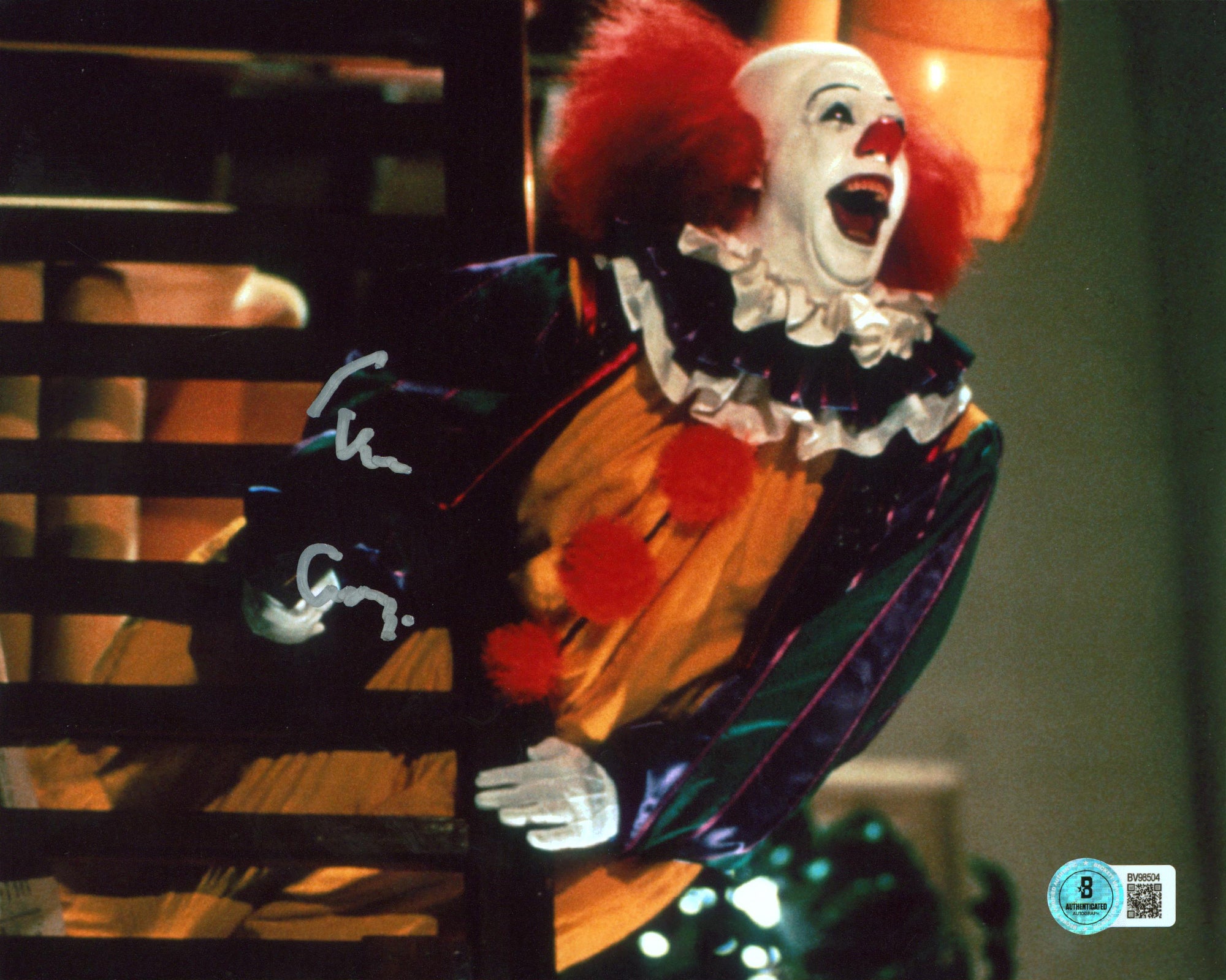 Tim Curry It Authentic Signed 8x10 Horizontal Pennywise Photo Autographed BAS 2