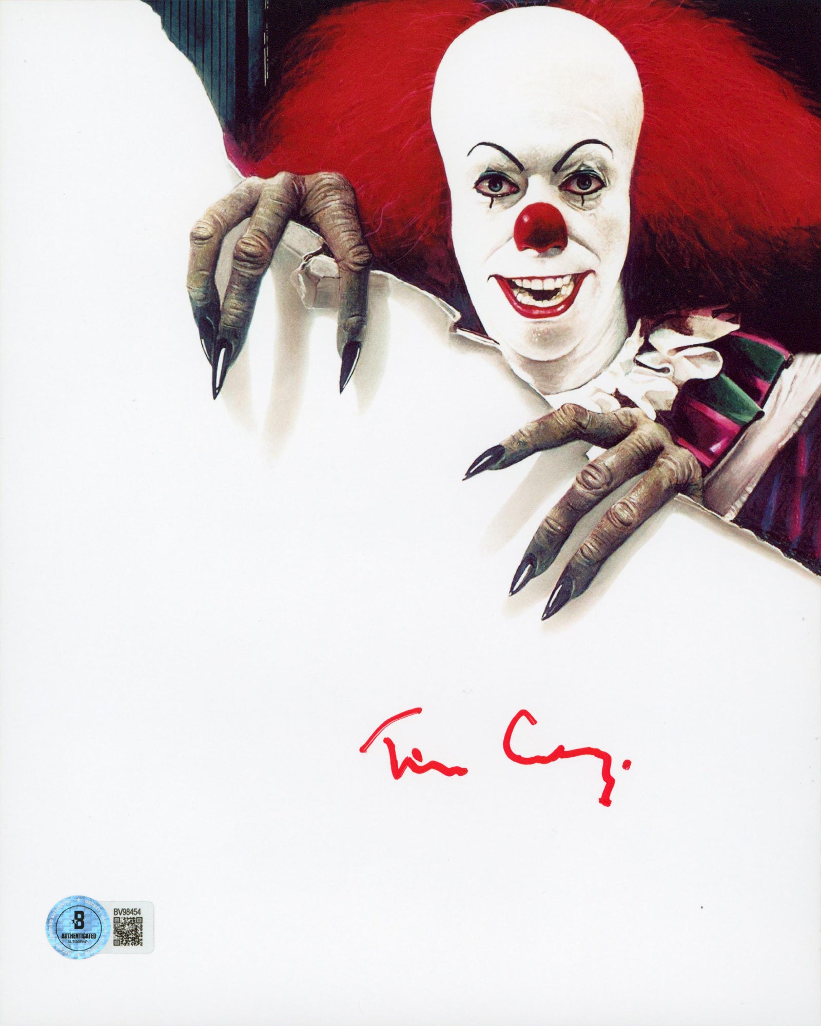 Tim Curry It Authentic Signed 8x10 Vertical Pennywise Photo Autographed BAS 2