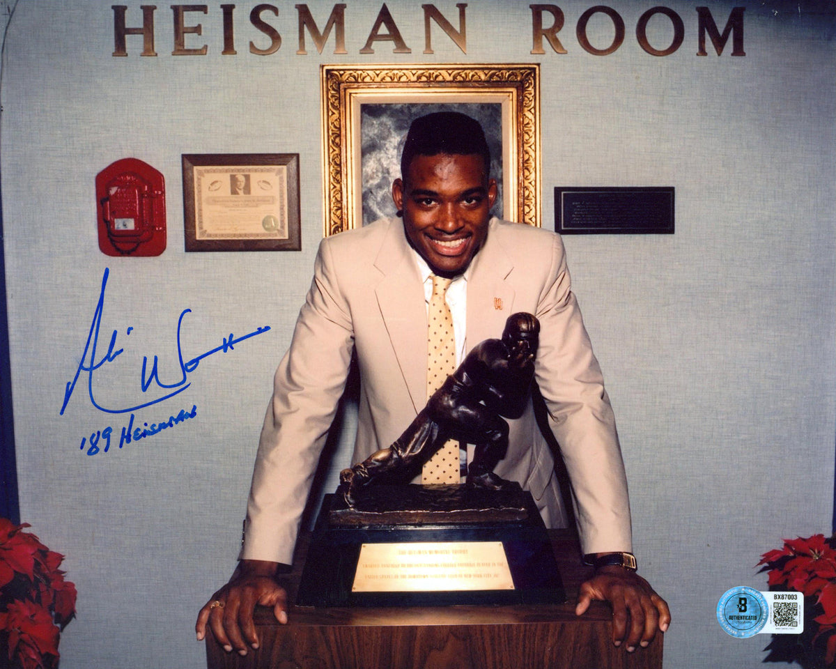 Houston Andre Ware "89 Heisman" Authentic Signed 8x10 Horizontal Photo BAS 1