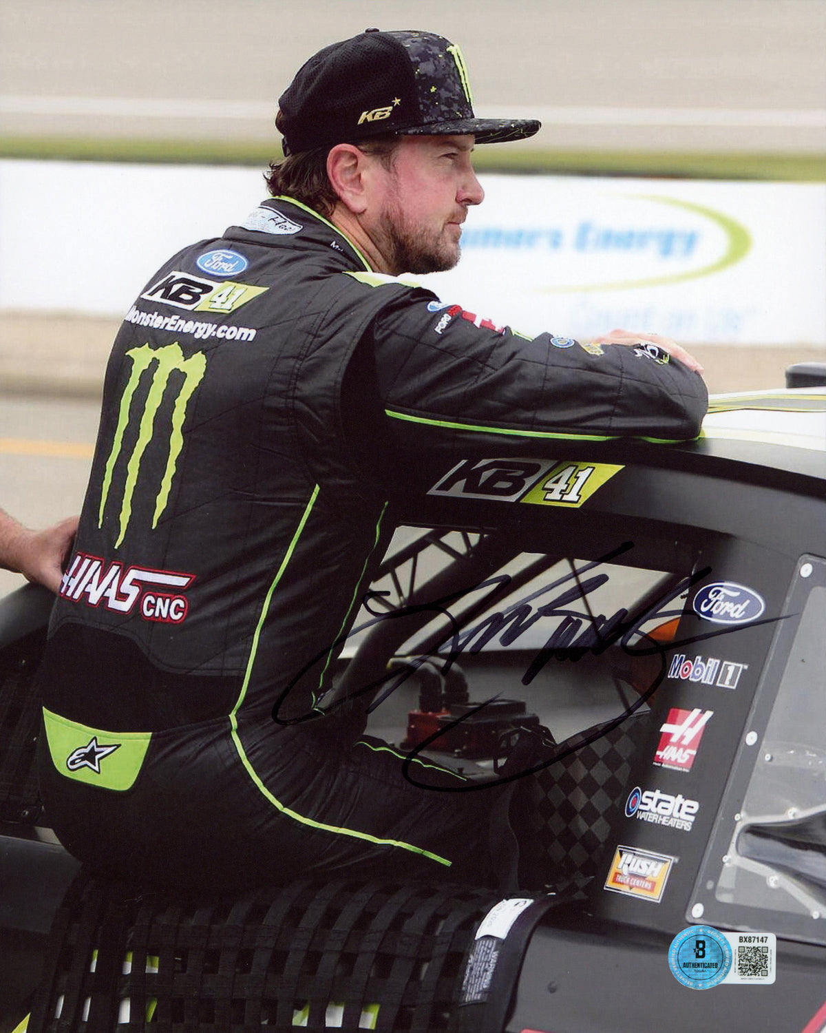 Kurt Busch NASCAR Authentic Signed 8x10 Vertical Photo Autographed BAS 2
