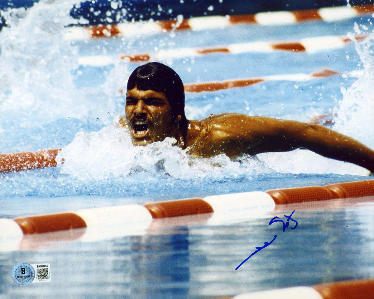 Mark Spitz Summer Olympics Authentic Signed 8x10 Horizontal Photo BAS 6