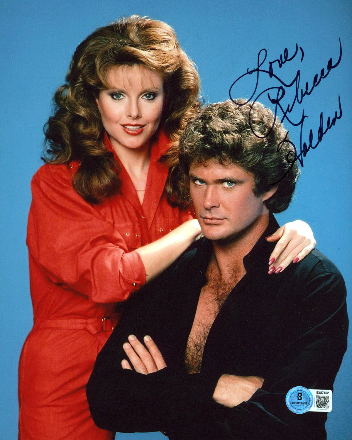 Rebecca Holden Knight Rider "Love" Authentic Signed 8x10 Vertical Photo BAS 1