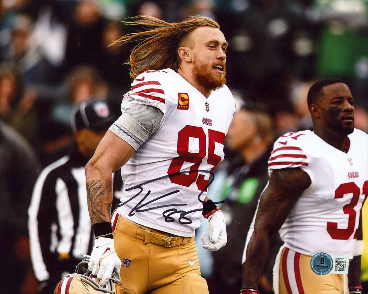 49ers George Kittle Authentic Signed 8x10 Horizontal Photo BAS #BN62055
