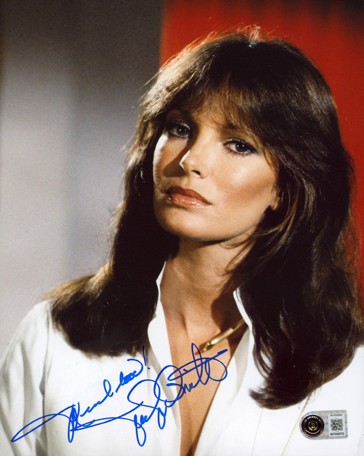 Jaclyn Smith Charlie's Angels "Love!" Signed 8x10 Vertical Photo BAS #BY026964