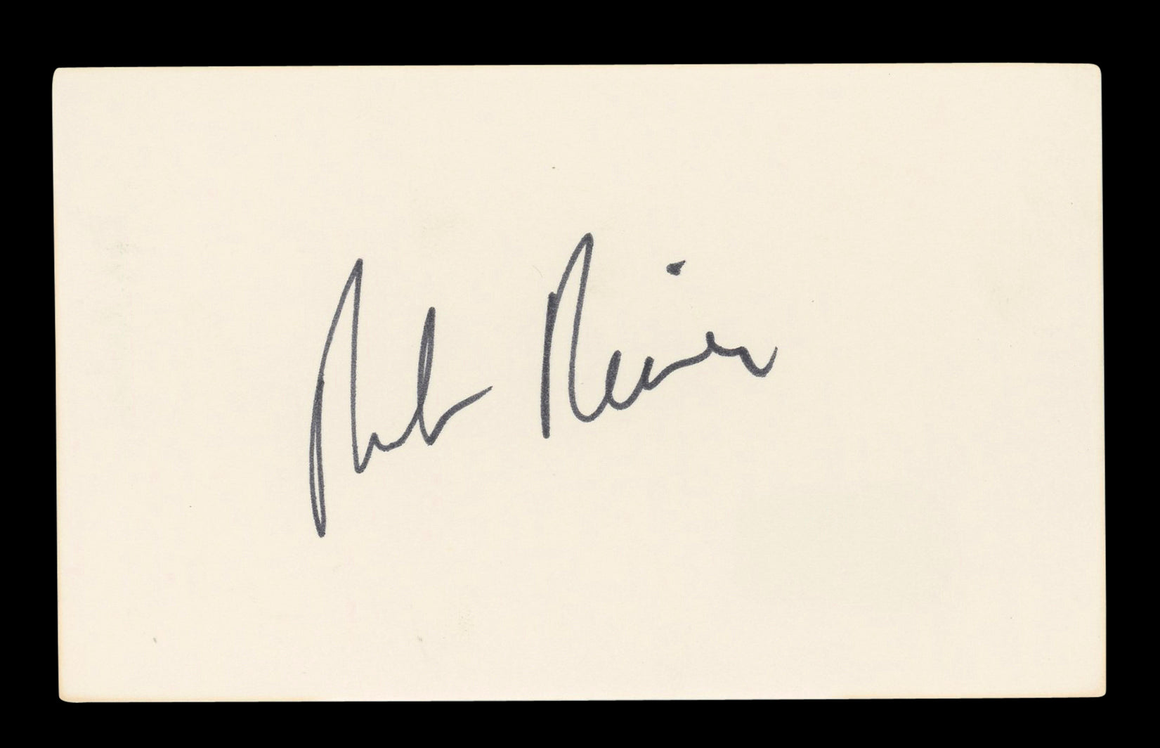 Rob Reiner All In The Family Signed 3x5 Index Card Autographed BAS #AD70371