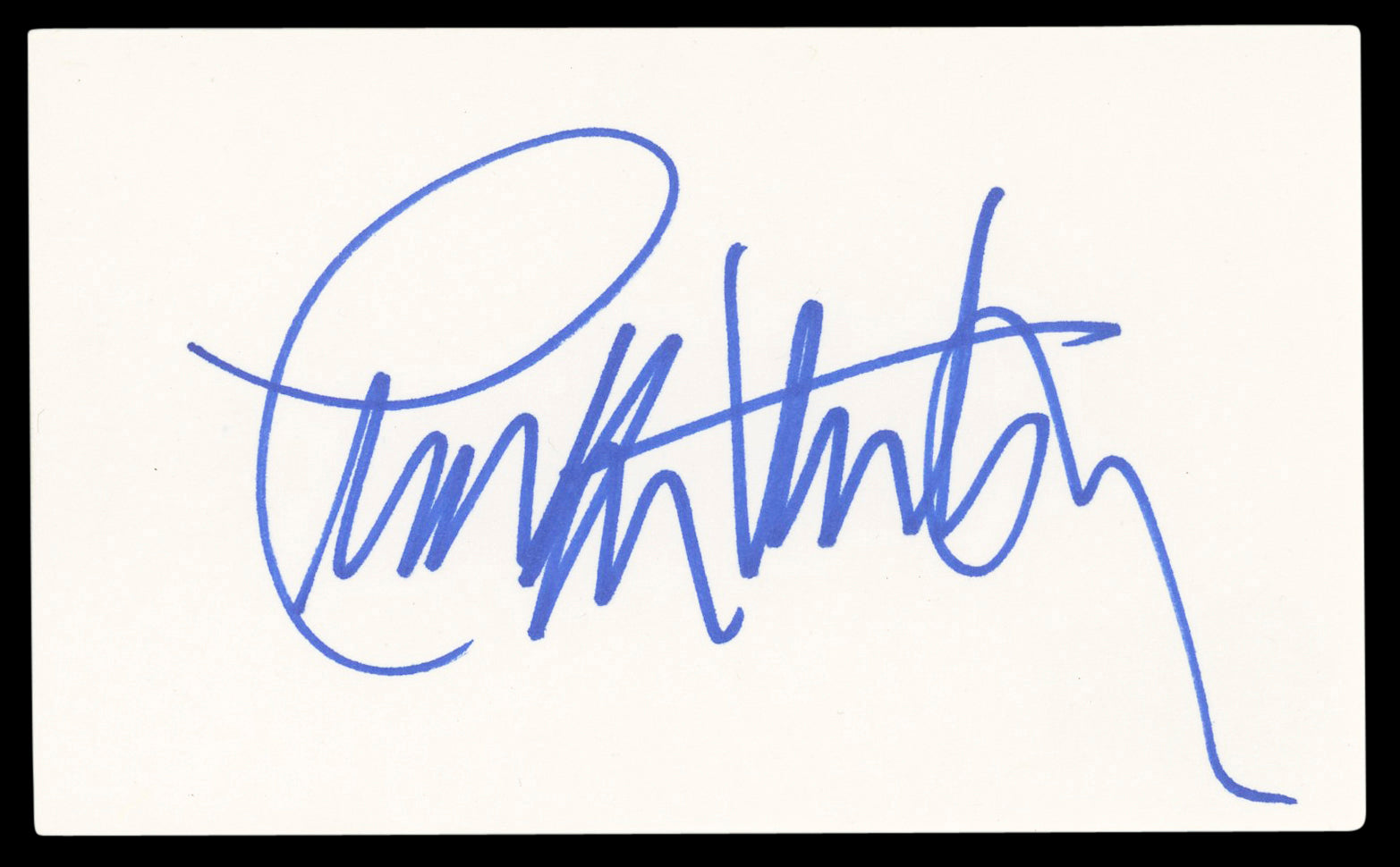 Charlton Heston Ben-Hur Authentic Signed 3x5 Index Card BAS LOA #AC26995