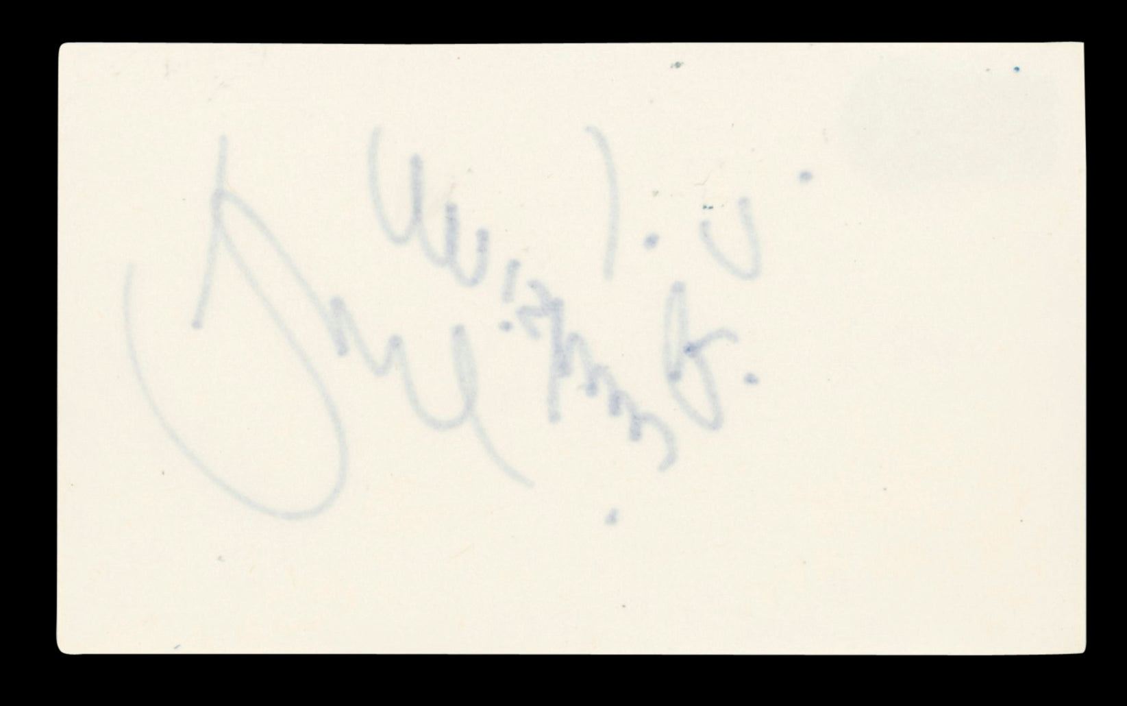 WWE Rey Mysterio Jr. "?" Authentic Signed 3x5 Index Card BAS #BT03513