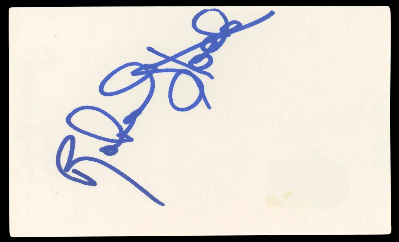 Robert Stack Airplane! Authentic Signed 3x5 Index Card Autographed BAS #BL96880
