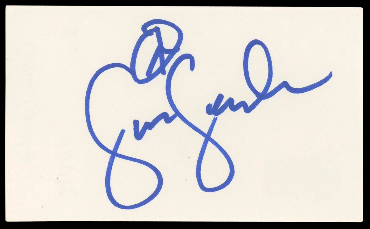 Gina Gershon Bound Authentic Signed 3x5 Index Card Autographed BAS #BM56944
