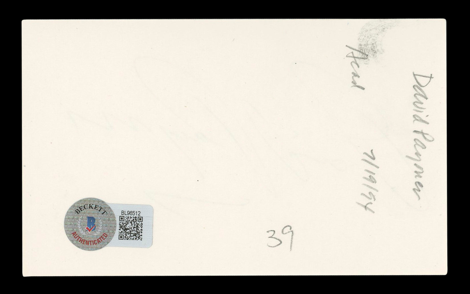 David Paymer Carpool Authentic Signed 3x5 Index Card Autographed BAS #BL96512