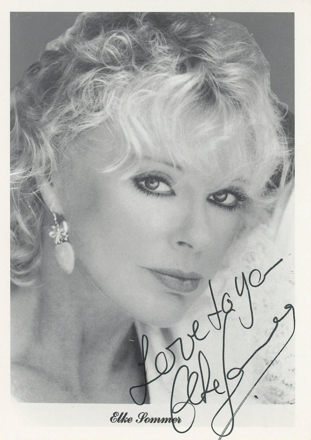 Elke Sommer A Shot in the Dark "Love To You" Signed 3.25x5 Photo BAS #BK43341