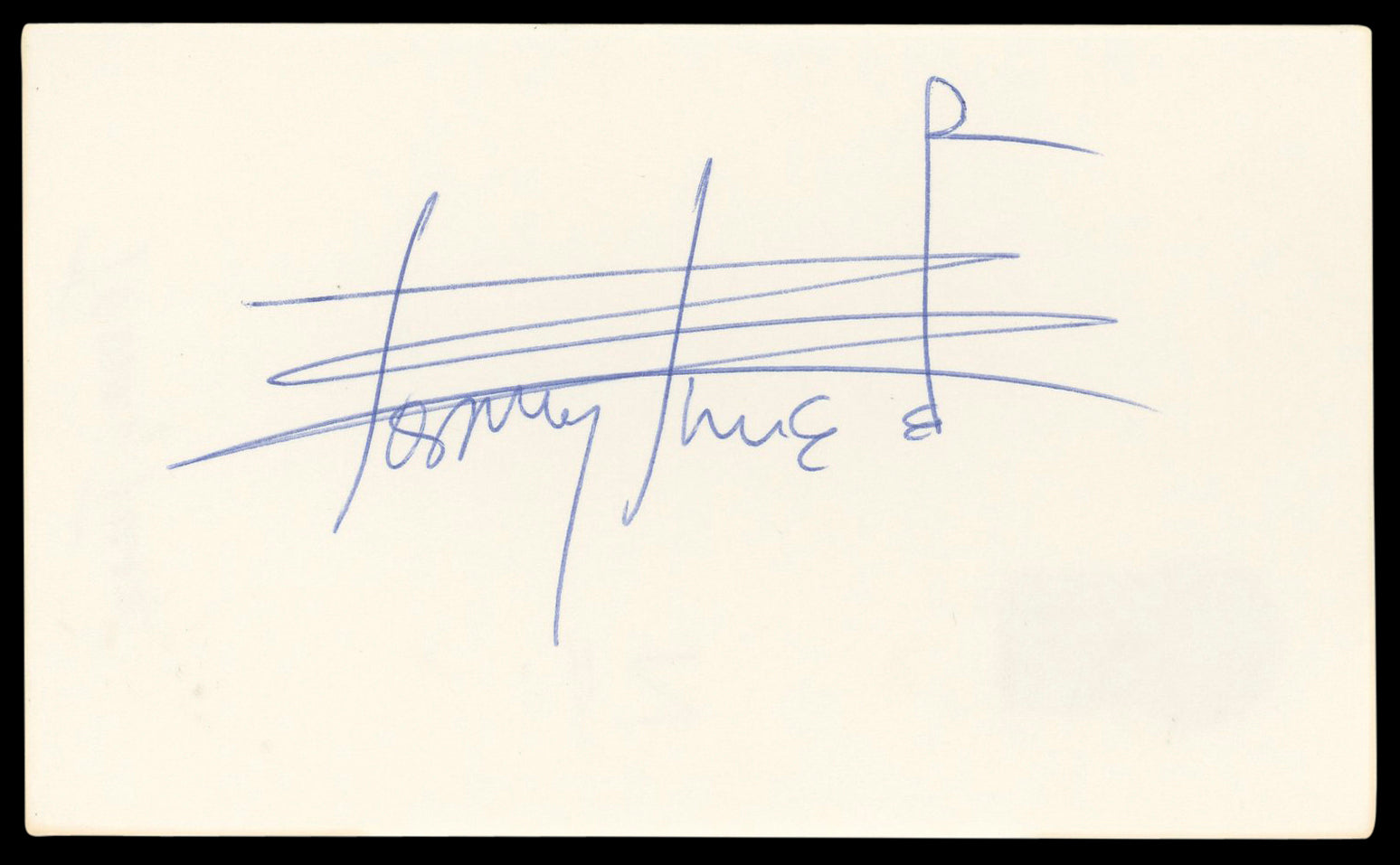 Tommy Tune Hello, Dolly! Authentic Signed 3x5 Index Card BAS #BL96883