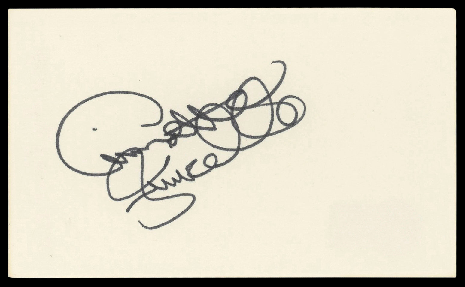 Annette Funicello Pajama Party Authentic Signed 3x5 Index Card BAS #BM56946