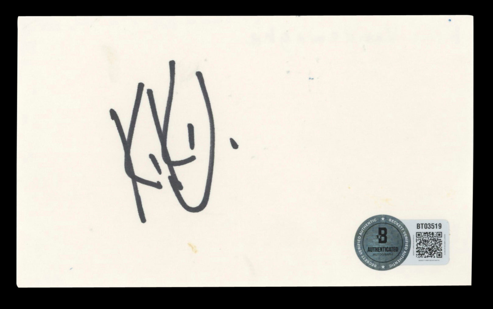 Mavericks Kiki VanDeWeghe Authentic Signed 3x5 Index Card BAS #BT03519