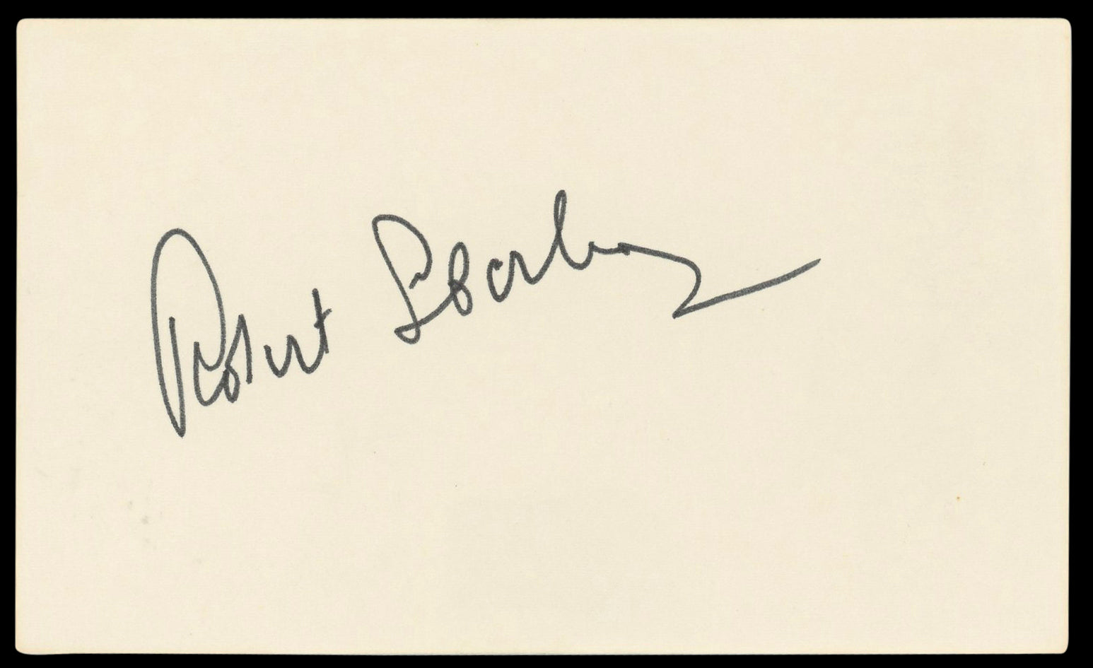 Robert Sterling Roughshod Authentic Signed 3x5 Index Card BAS #BL96887