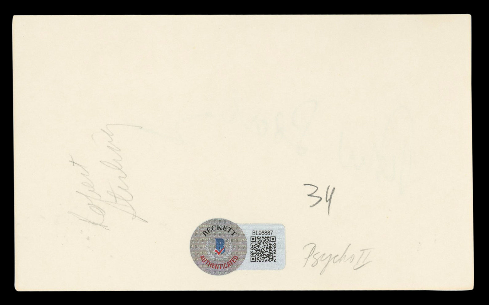 Robert Sterling Roughshod Authentic Signed 3x5 Index Card BAS #BL96887