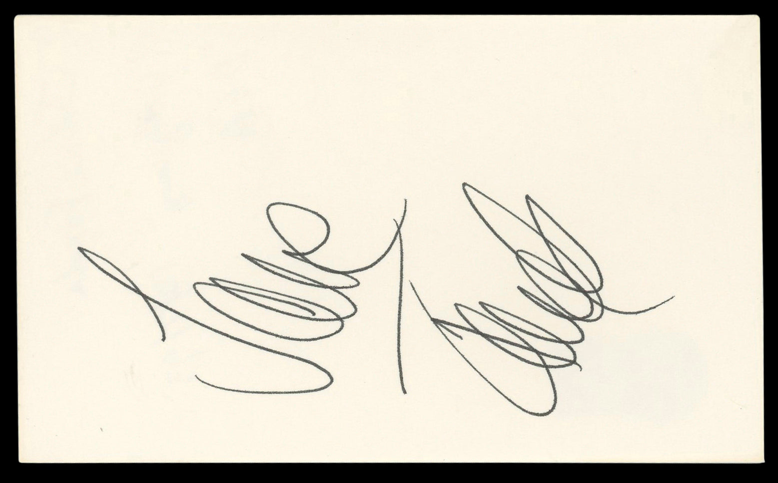 Jane Fonda Klute Authentic Signed 3x5 Index Card Autographed BAS #BM56951