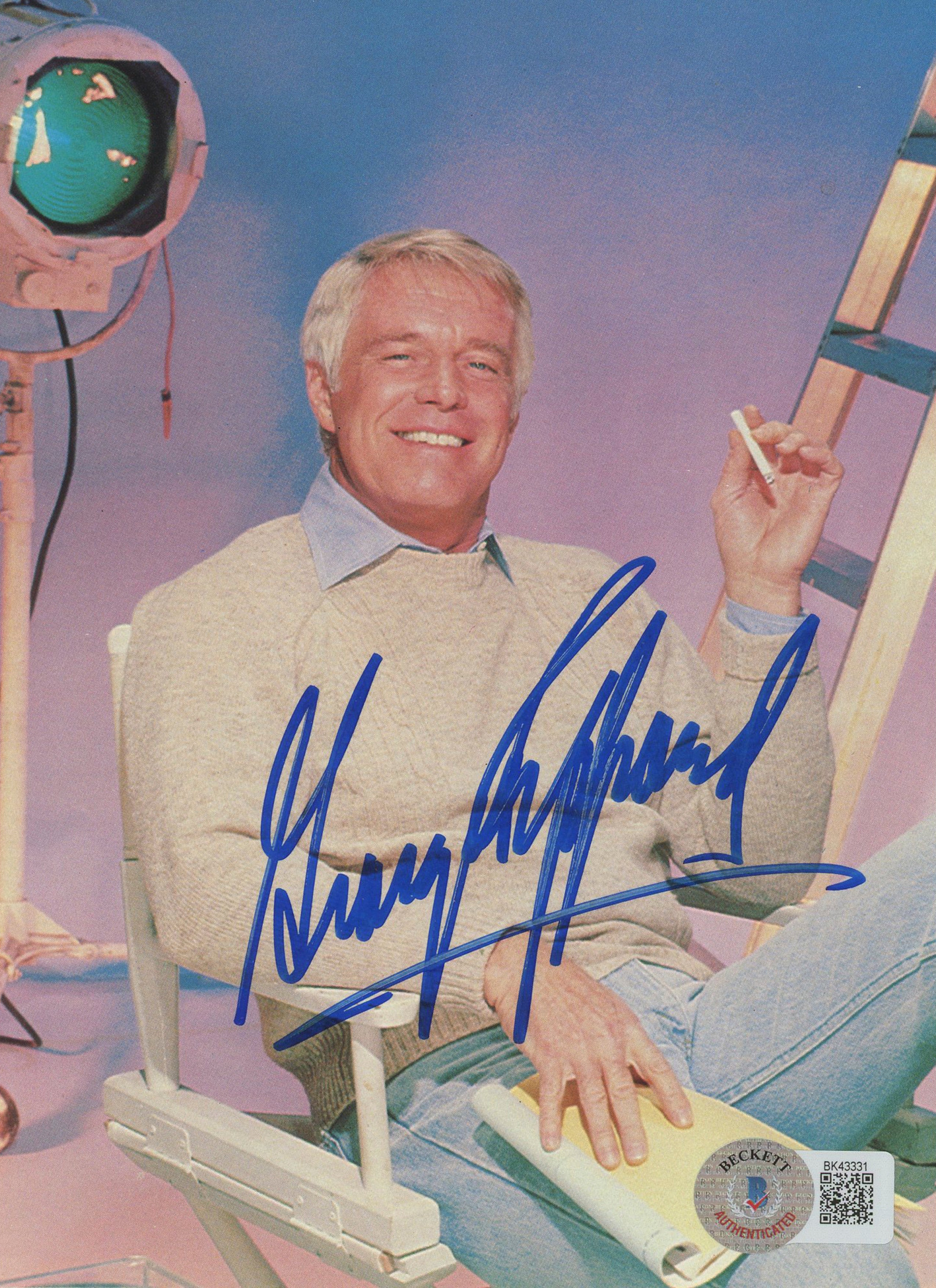 George Peppard Breakfast At Tiffany's Authentic Signed 5x7 Photo BAS #BK43331