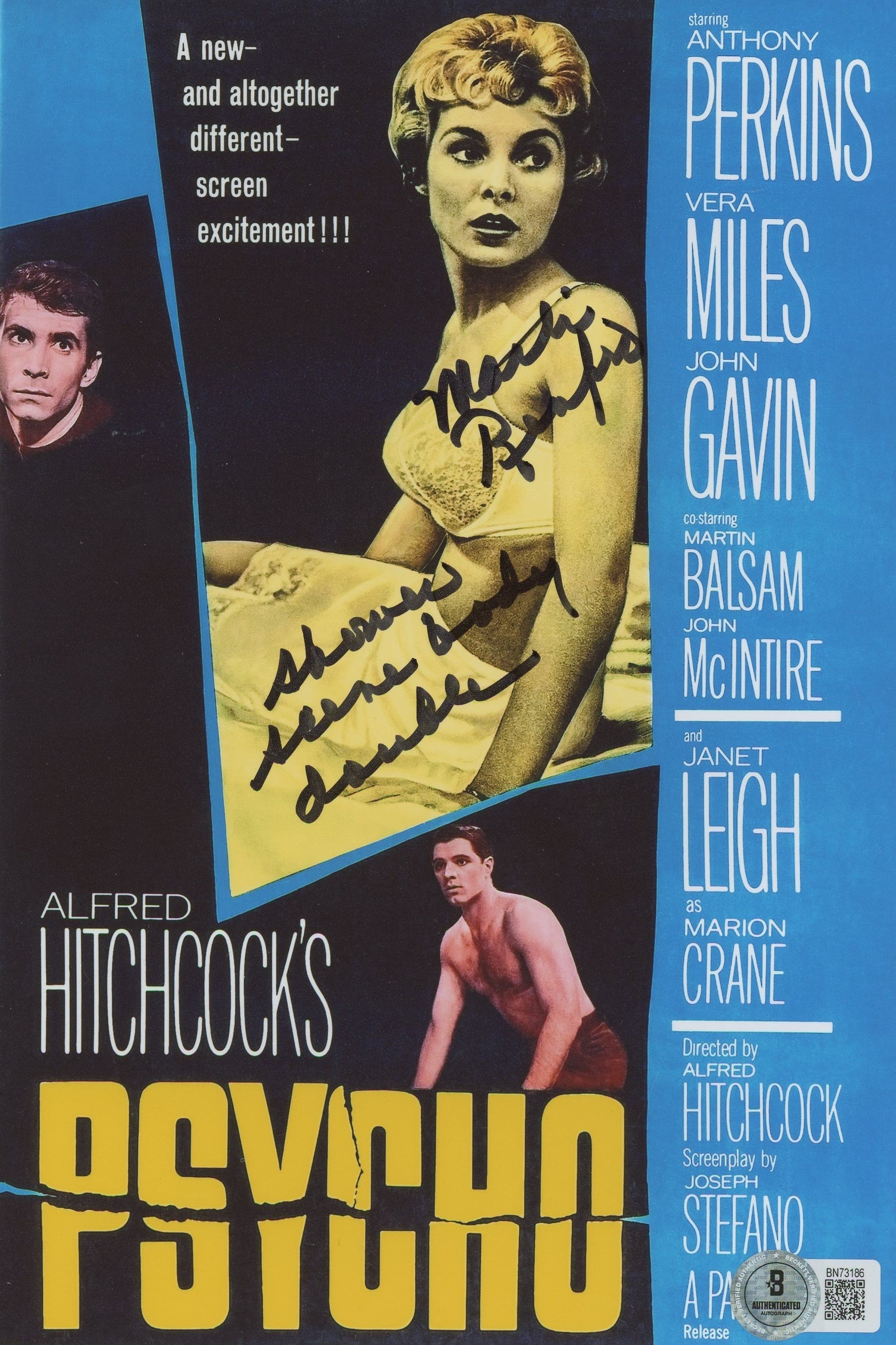 Marli Renfro Psycho "Shower Scene Body Double" Signed 8x10 Photo BAS #BN73186