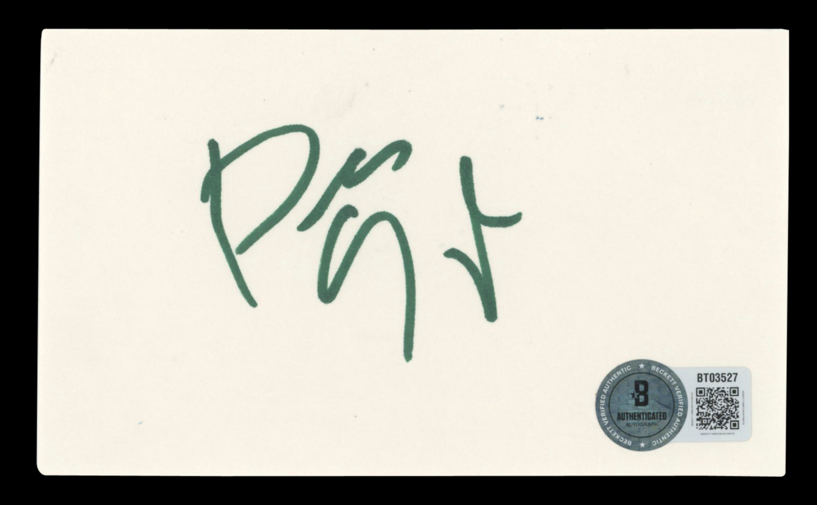 Dan Quayle Authentic Signed 3x5 Index Card Autographed BAS #BT03527