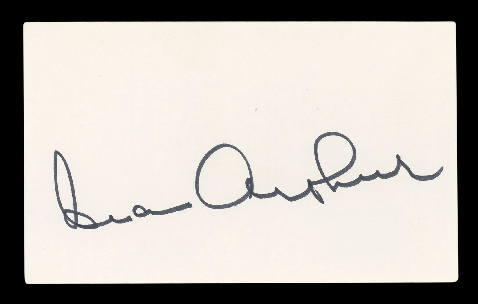 Bea Arthur The Golden Girls Authentic Signed 3x5 Index Card BAS #BL96522