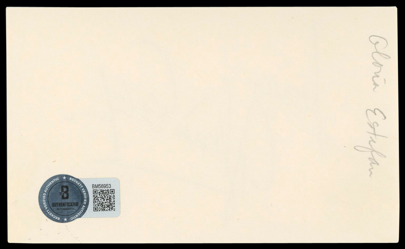 Gloria Estefan Poseidon "Love" Authentic Signed 3x5 Index Card BAS #BM56953