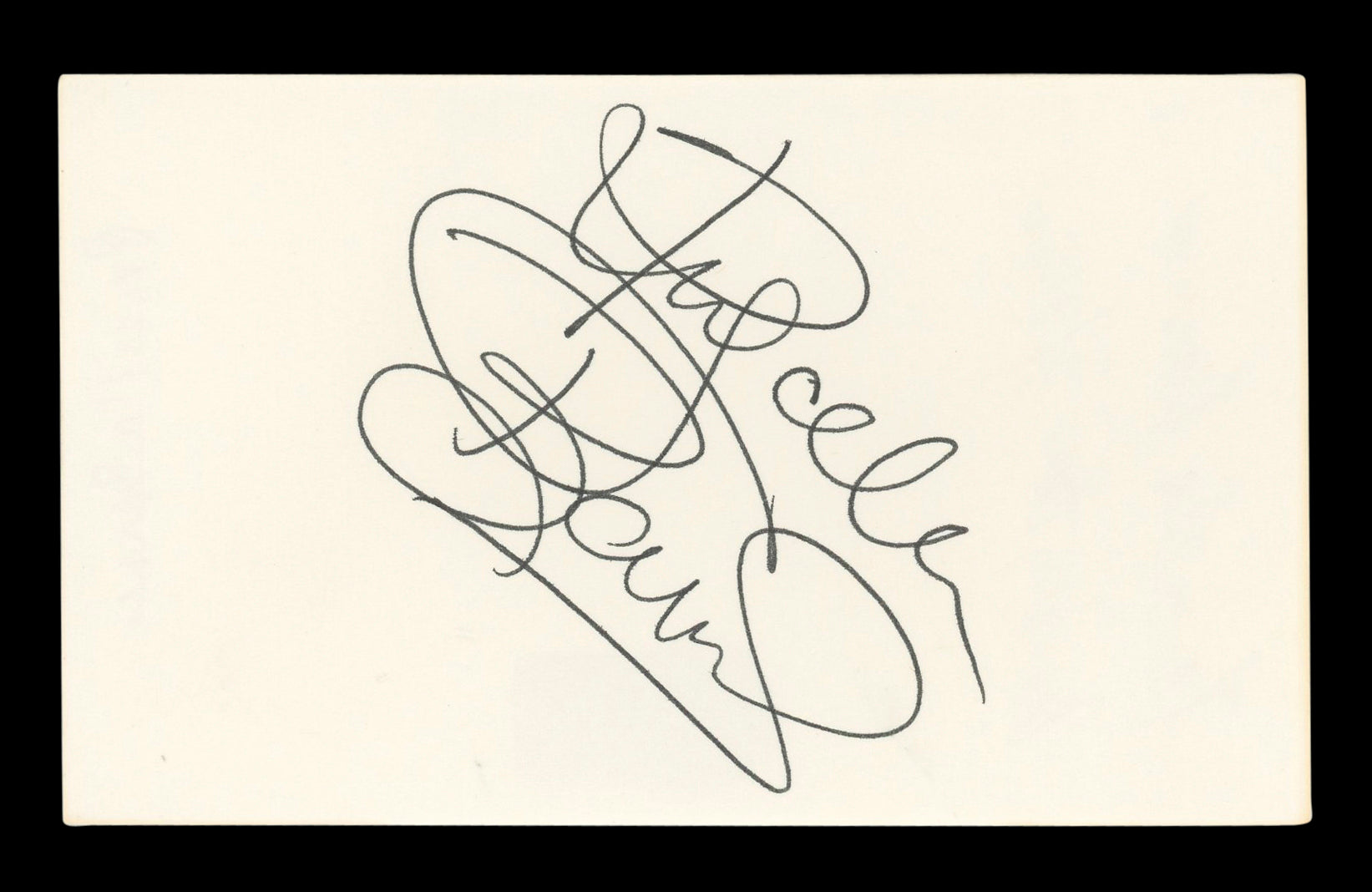 Priscilla Barnes Three's Company Signed 3x5 Index Card Autographed BAS #AD70351