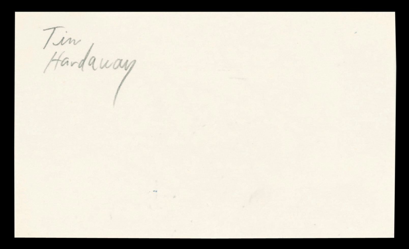 Warriors Tim Hardaway "#10" Authentic Signed 3x5 Index Card BAS #BT03537