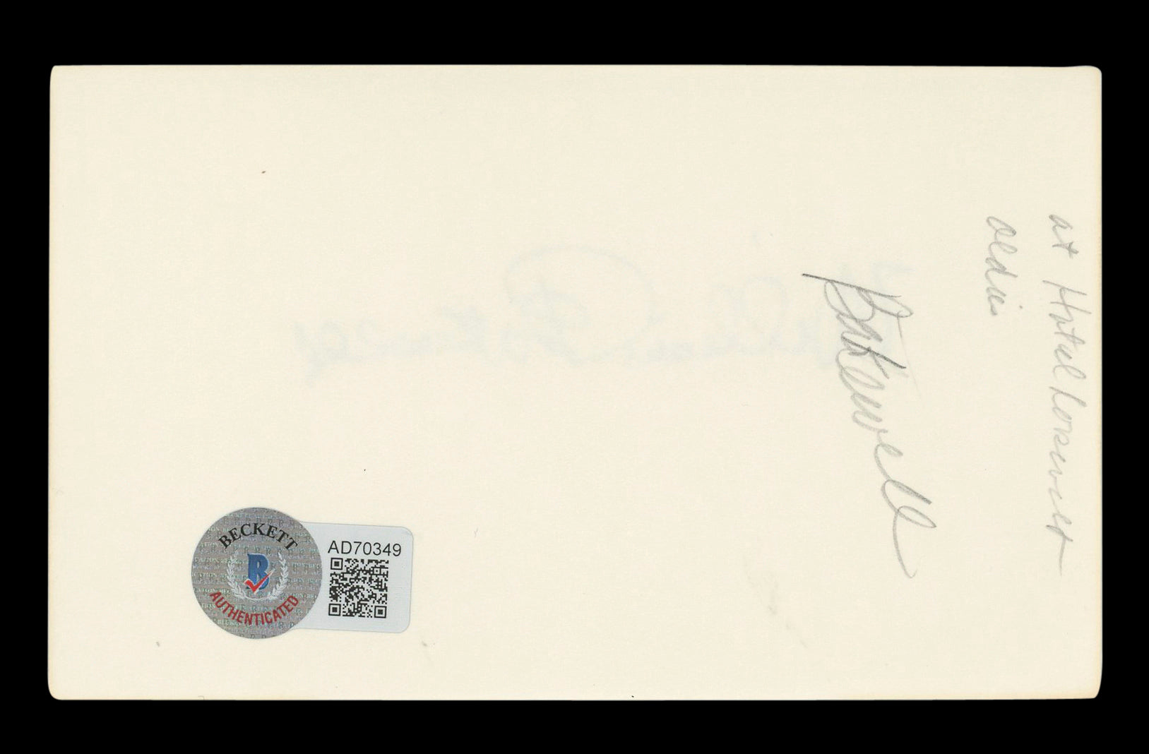 William Bakewell Quiet on the Western Front Signed 3x5 Index Card BAS #AD70349