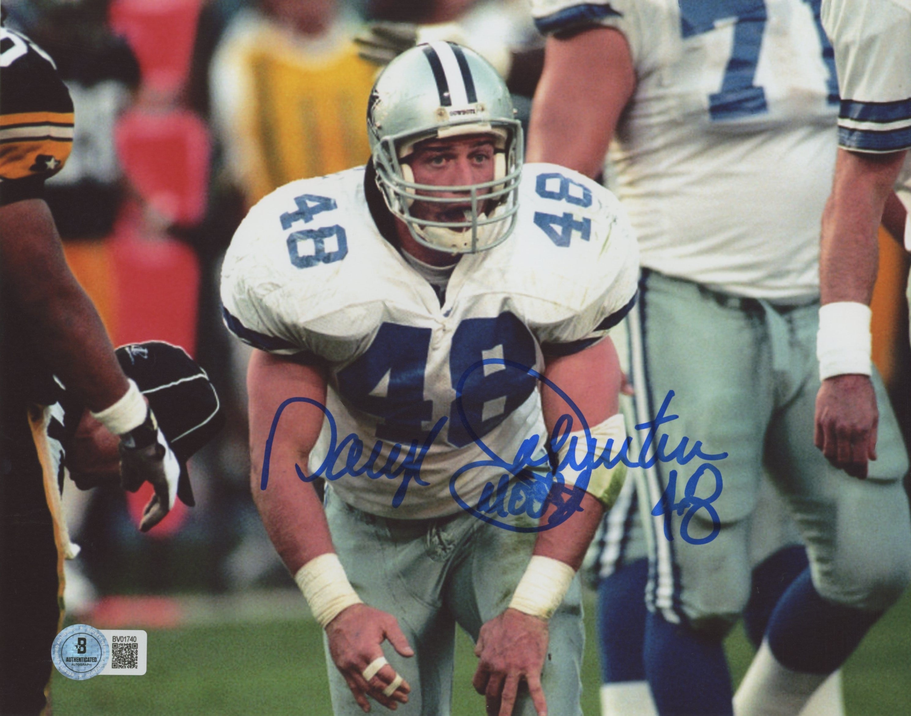 Cowboys Daryl Johnston "Moose" Authentic Signed 8x10 Horizontal Photo BAS 3