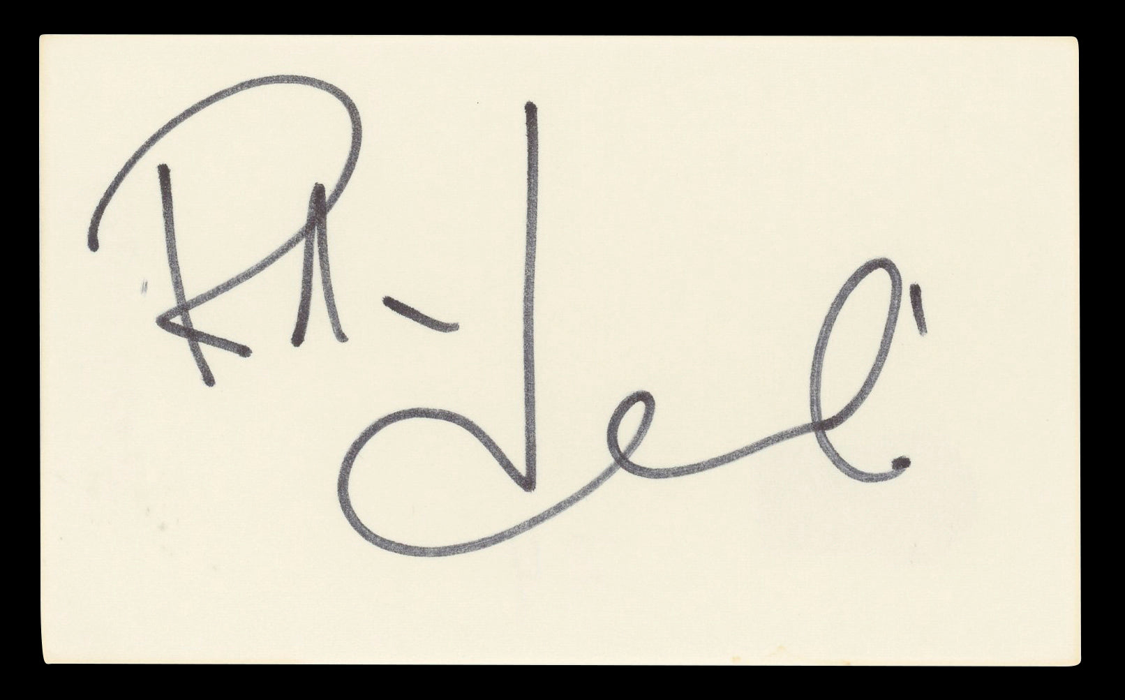 Robin Leach Authentic Signed 3x5 Index Card Autographed BAS #BL96898