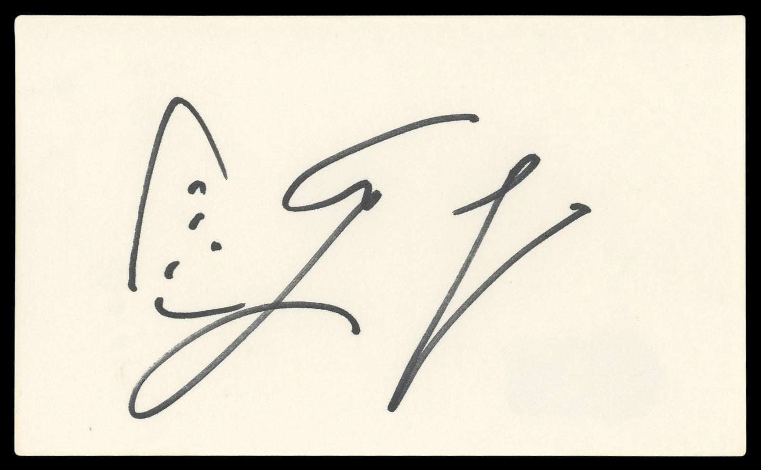 Jay Leno The Tonight Show Authentic Signed 3x5 Index Card BAS #BM56961