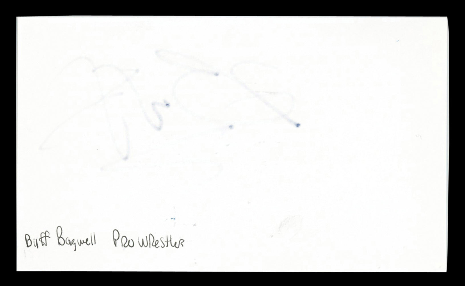 WWE Buff Bagwell Authentic Signed 3x5 Index Card Autographed BAS #BT03545