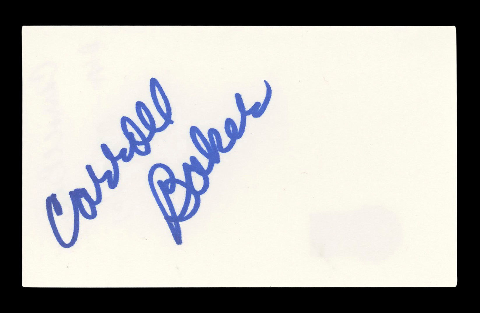 Carroll Baker Giant Authentic Signed 3x5 Index Card Autographed BAS #AD70344