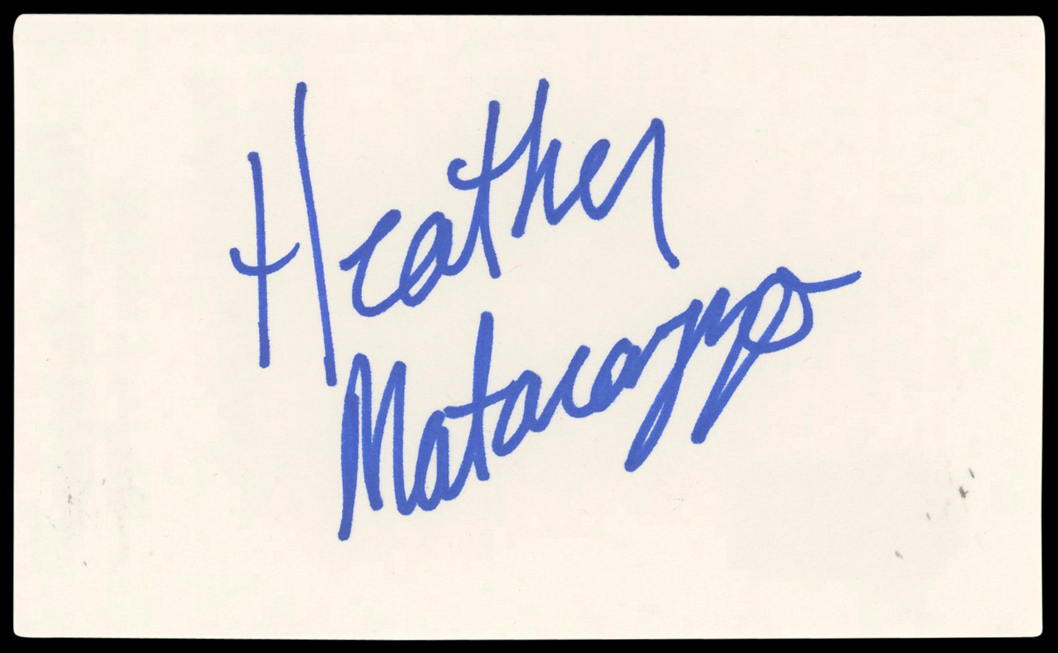 Heather Matarazzo Welcome to the Dollhouse Signed 3x5 Index Card BAS #BN89132