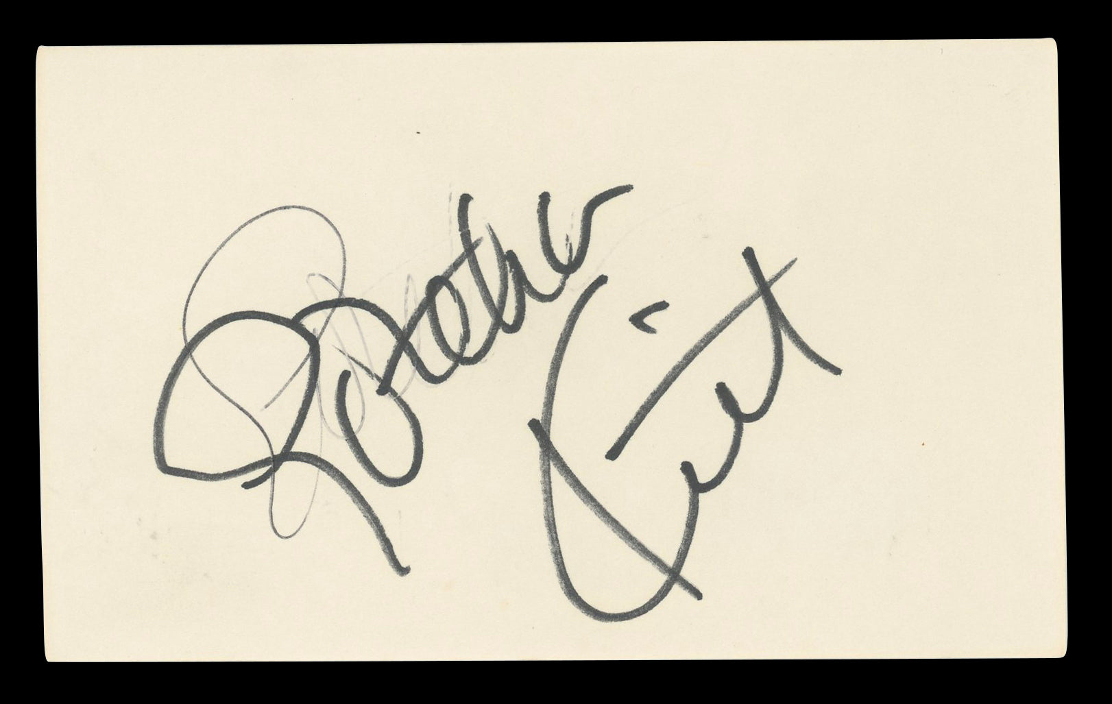 Eartha Kitt Emperor's New Groove Authentic Signed 3x5 Index Card BAS #BL96900