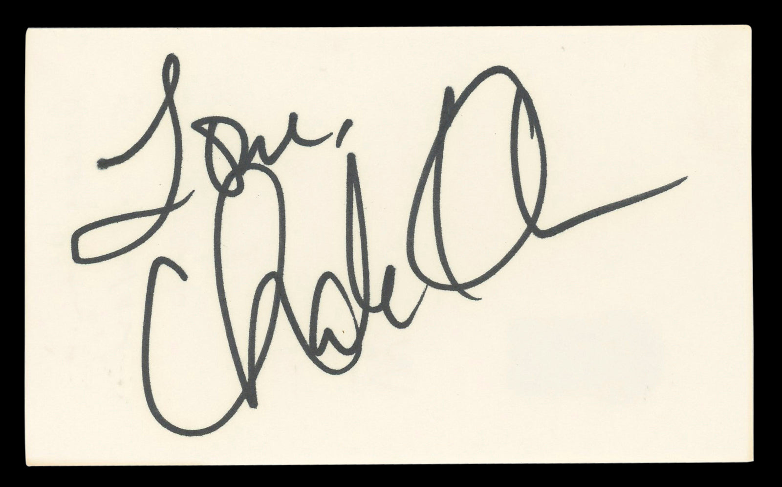 Chaka Khan Rufus "Love" Authentic Signed 3x5 Index Card Autographed BAS #BL96903