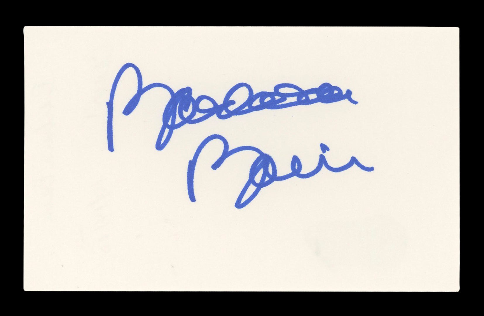 Barbara Bain Mission: Impossible Signed 3x5 Index Card Autographed BAS #AD70339