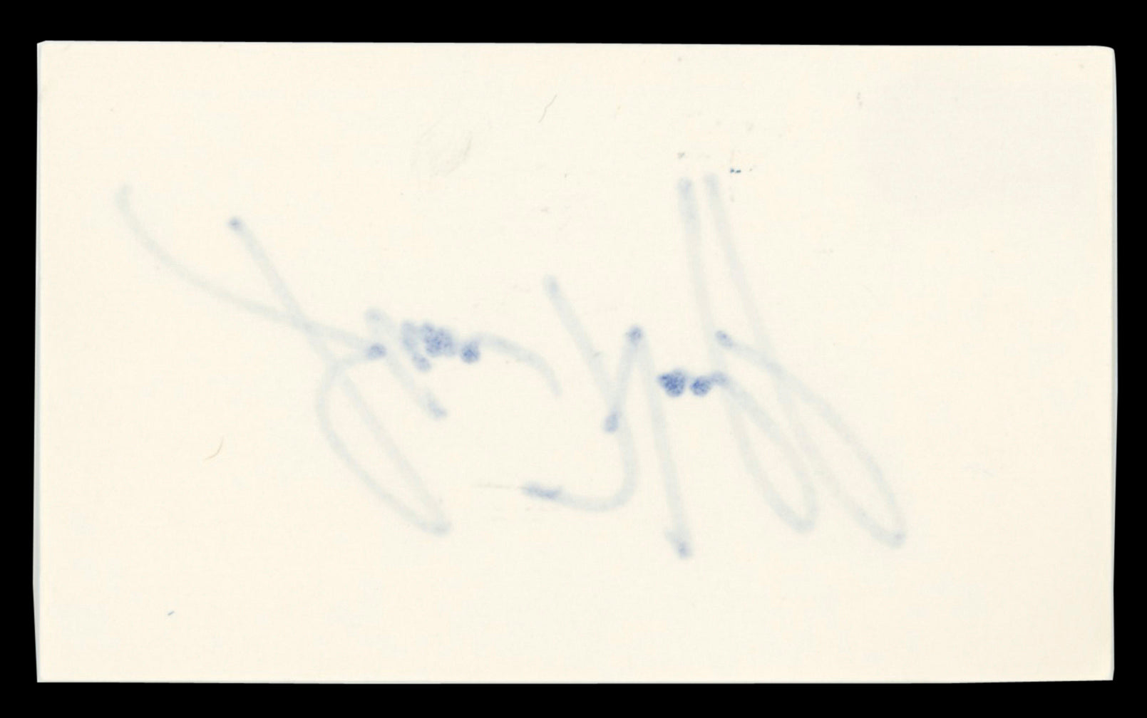 Giants Sam Huff Authentic Signed 3x5 Index Card BAS #BT03539