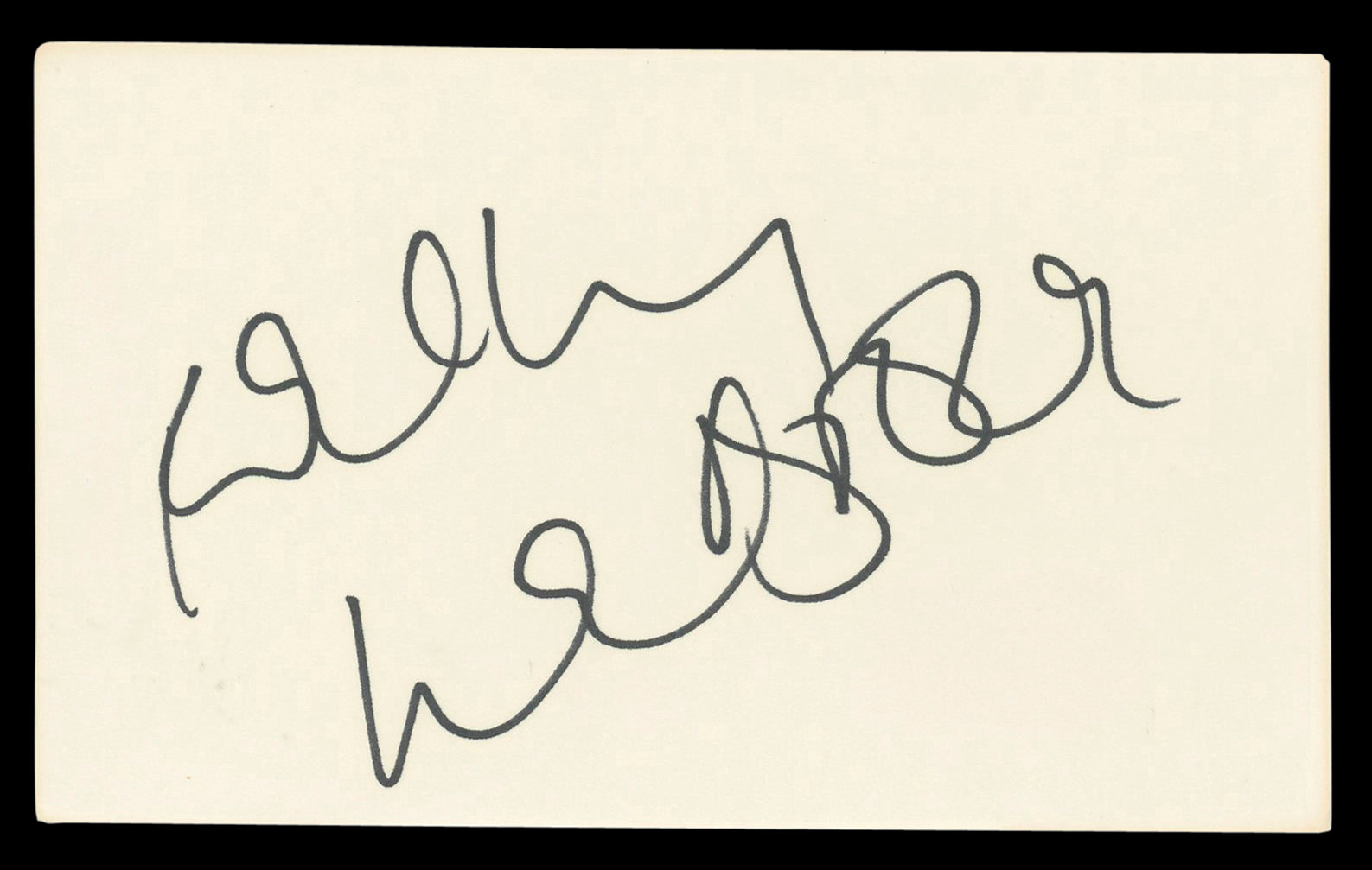 Kelly LeBrock Weird Science Authentic Signed 3x5 Index Card BAS #BL96905