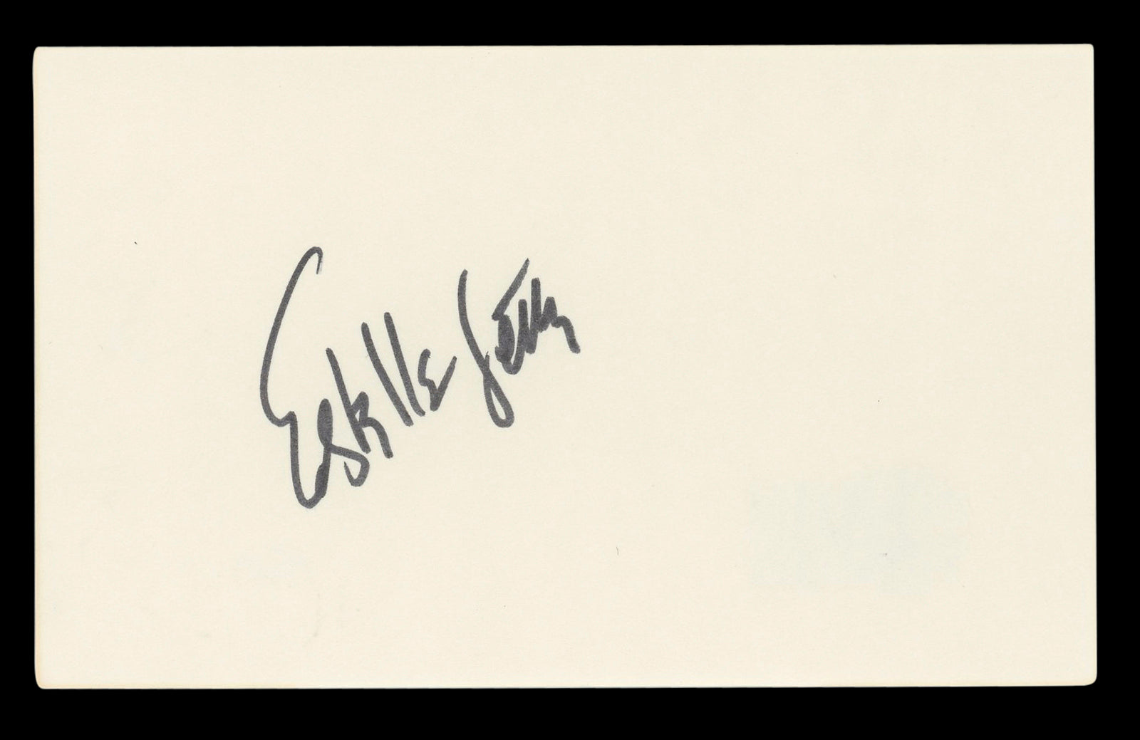 Estelle Getty The Golden Girls Authentic Signed 3x5 Index Card BAS #BL96538